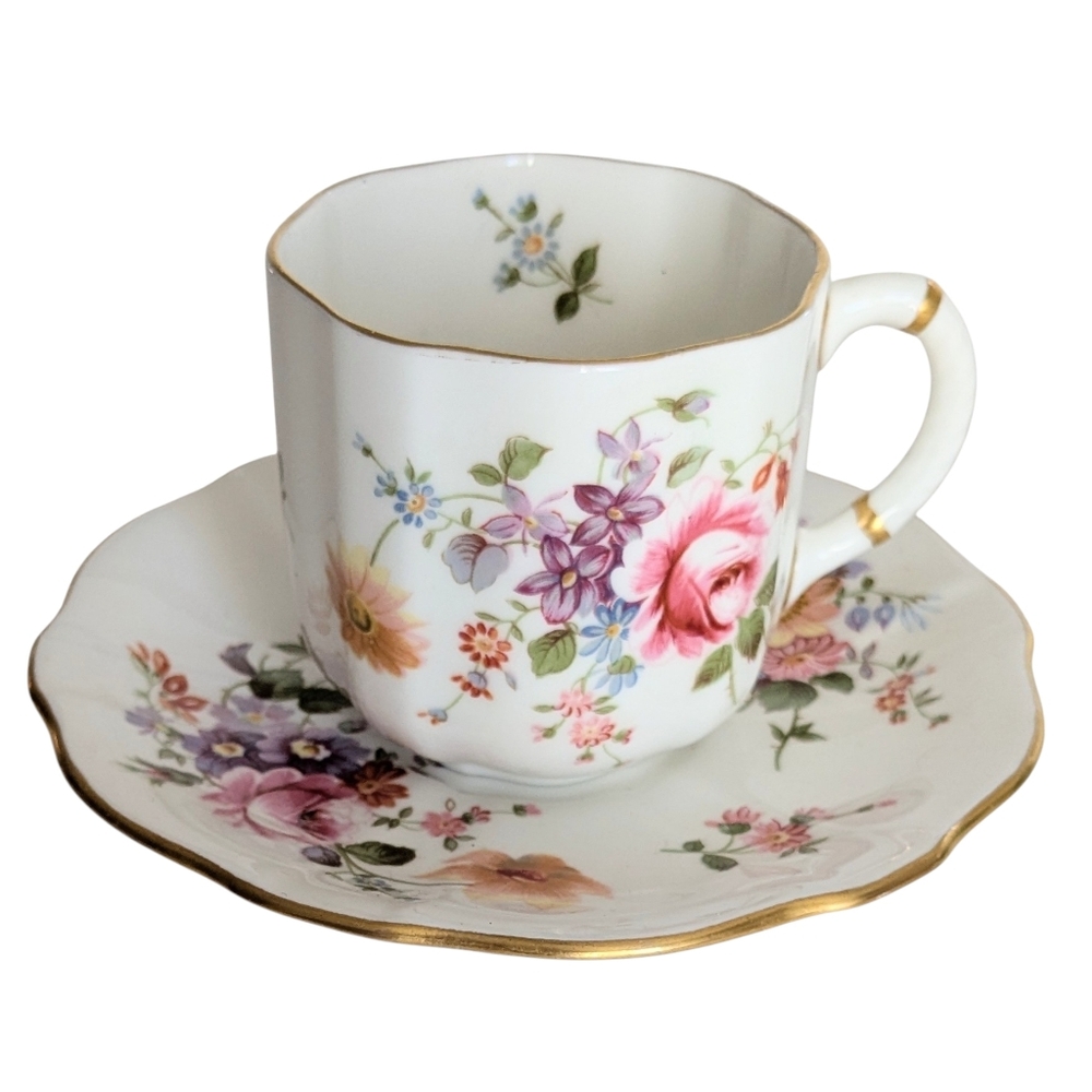 Royal Crown Derby Demitasse Set Derby Posies